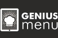 GeniusMenu - Website design with custom icons and main slider images. Logo created. Tablet and mobile application screen design.