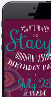 Text Event Invitation Graphics